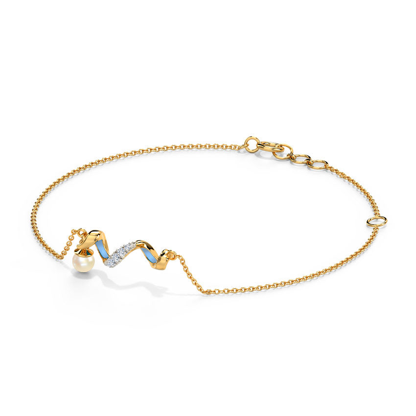 Azure Twirl Pearl Bracelet