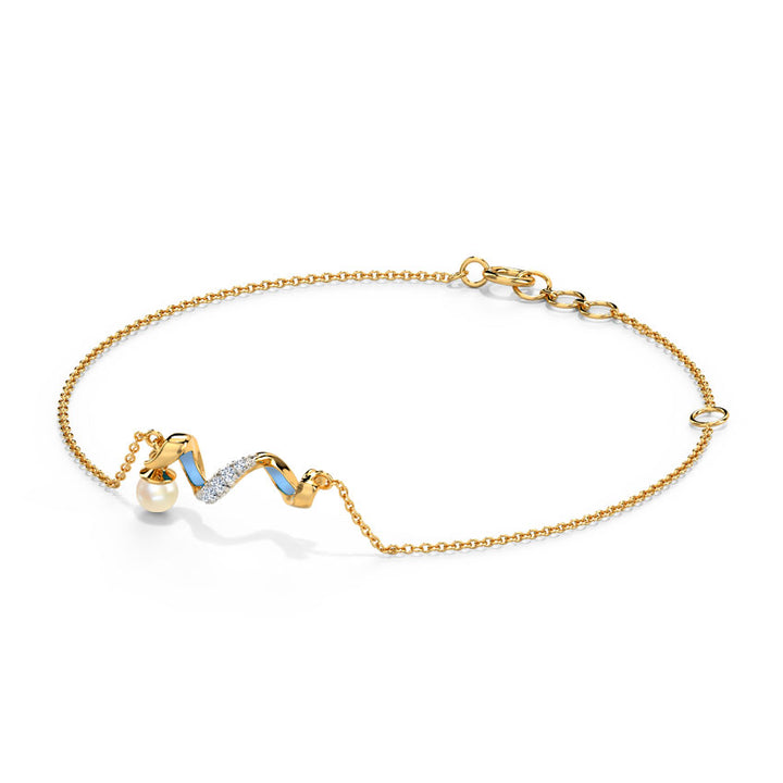 Azure Twirl Pearl Bracelet