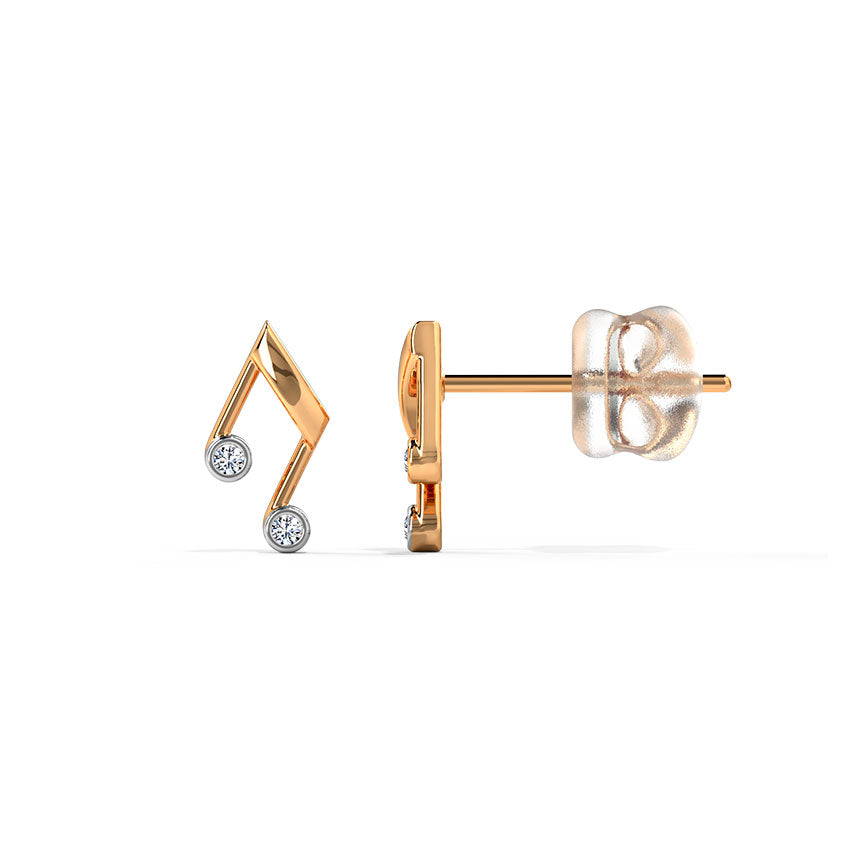 Musical Diamond Stud Earrings
