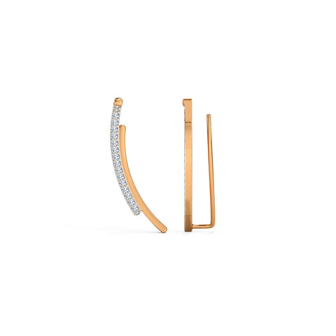 Curvy Flap Diamond Ear Cuffs