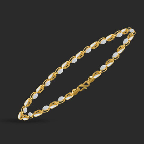 Irune Leaf 22KT Gold Bracelet