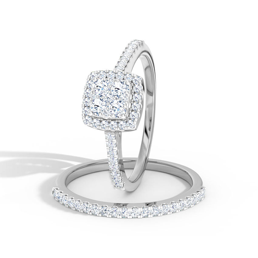Flickering Diamond Bridal Ring Set