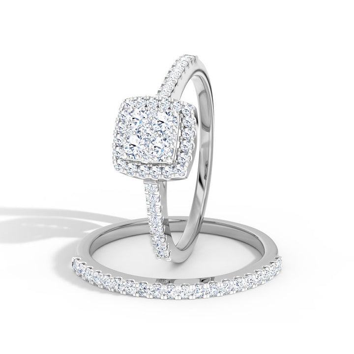 Flickering Diamond Bridal Ring Set