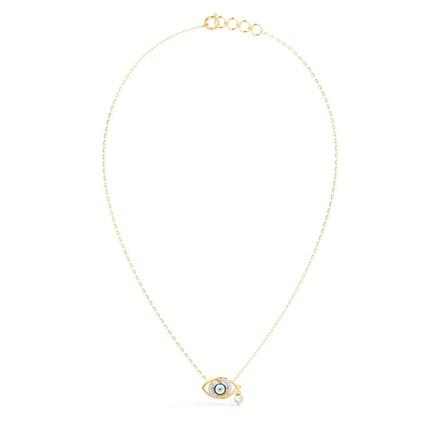 Modish Evil Eye Pearl Necklace
