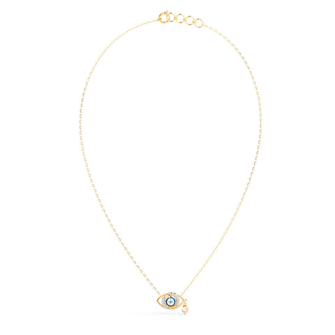 Modish Evil Eye Pearl Necklace