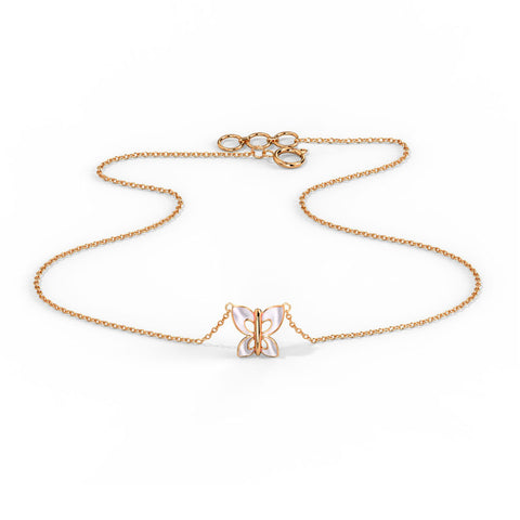 Cutesy Flutter Kids' Gold Necklace