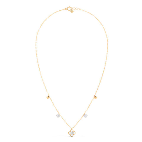 Baroque Clover Diamond Necklace