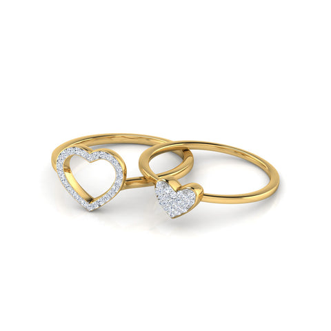 Tyra Heart Ripple 3 in 1 Diamond Ring