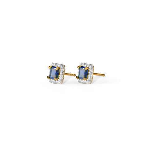 Gleaming Quad Gemstone Stud Earrings