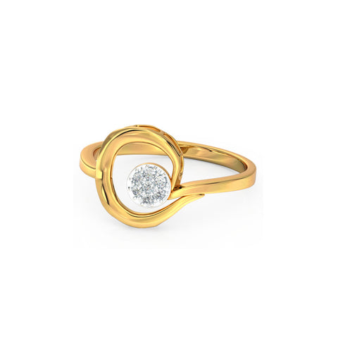 Scroll Cluster Diamond Ring