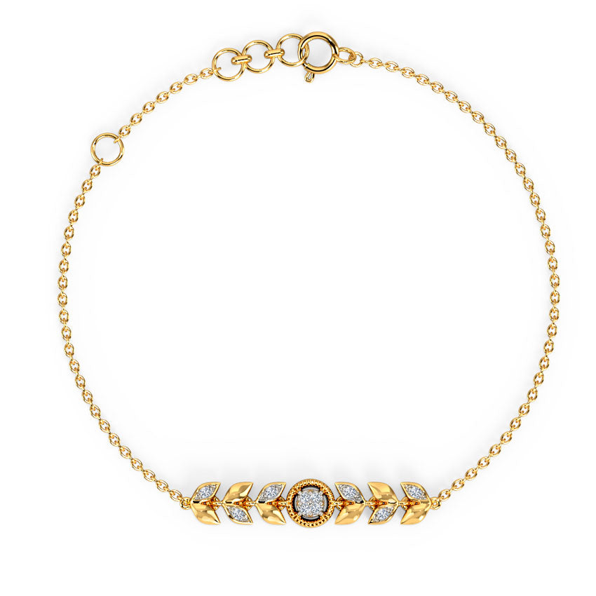 Wondrous Leafy Diamond Bracelet