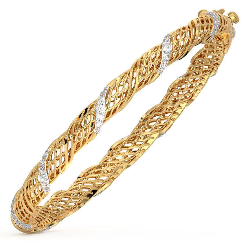 Twirl Diamond Bangle