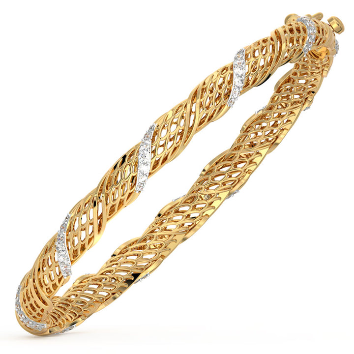 Twirl Diamond Bangle