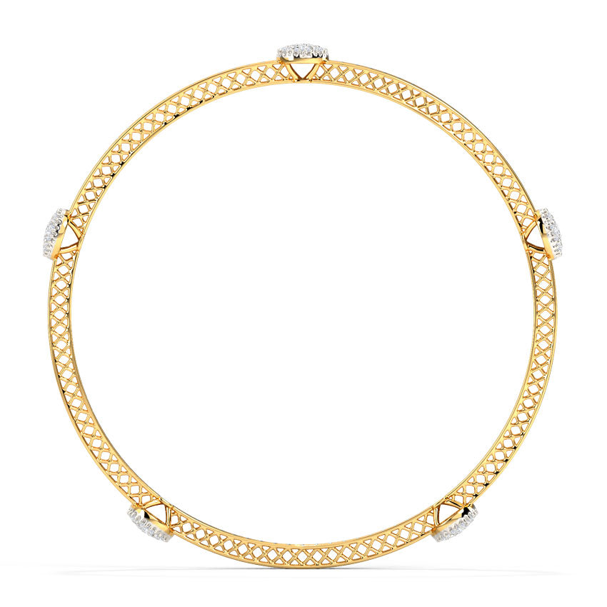 Orb Mesh Diamond Bangle