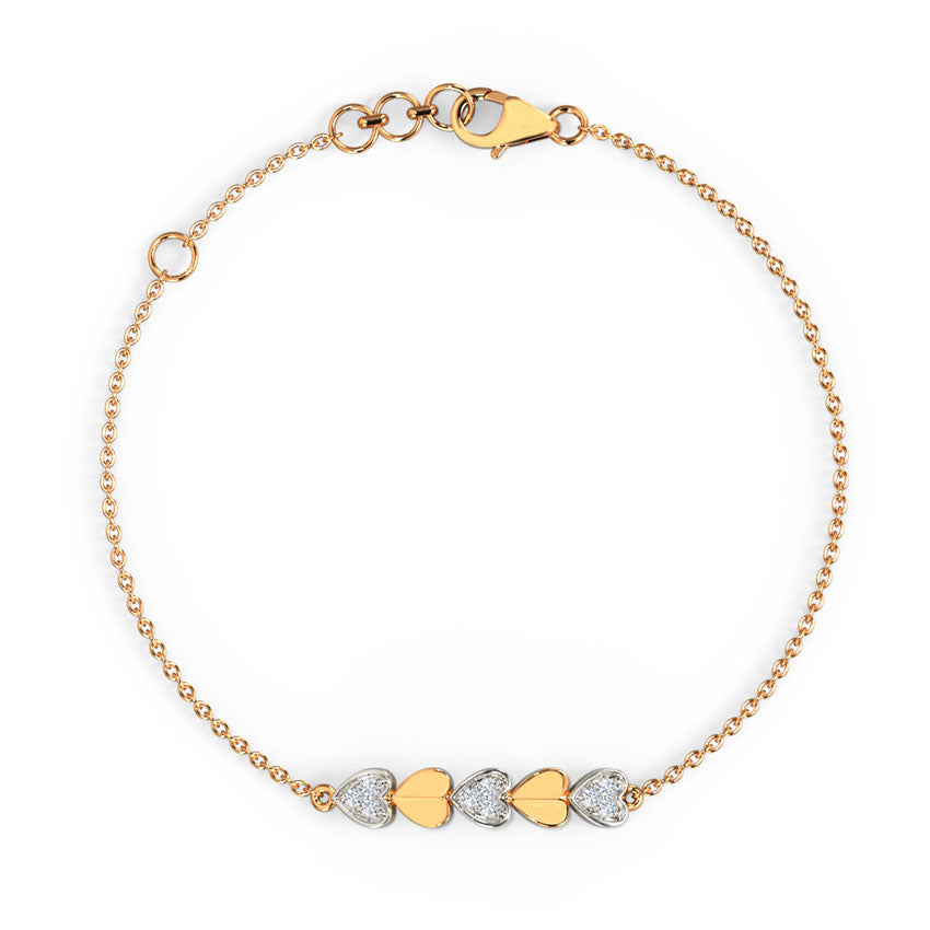 Fluttering Hearts Diamond Bracelet