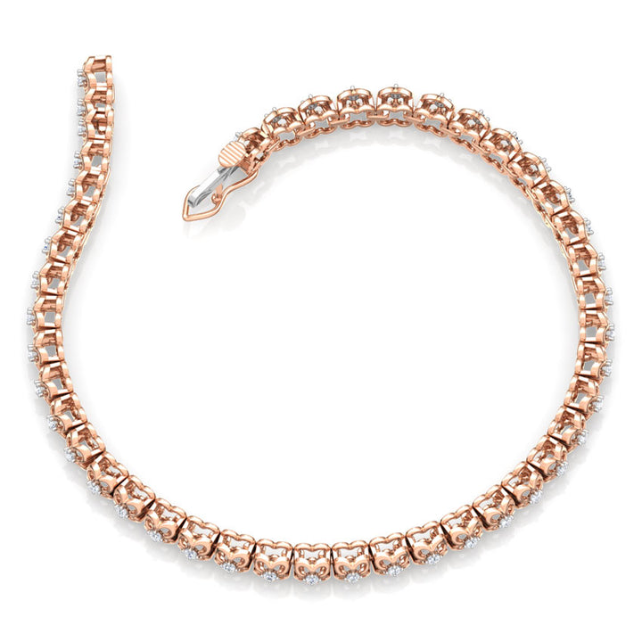 Glimmer Floret Diamond Tennis Bracelet