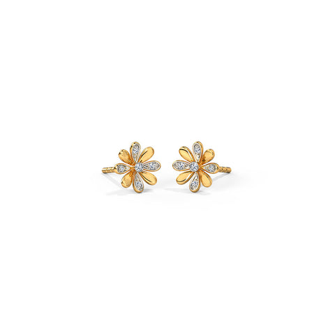 Flickery Floret Diamond Stud Earrings