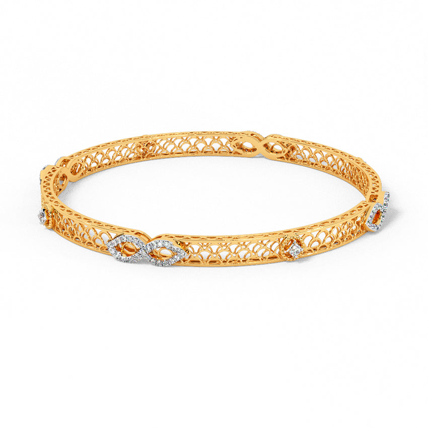 Shimmering Matrix Diamond Bangle