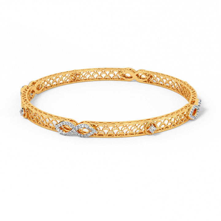 Shimmering Matrix Diamond Bangle