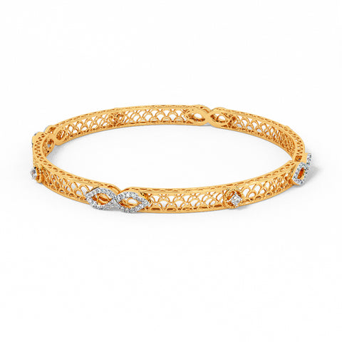 Shimmering Matrix Diamond Bangle