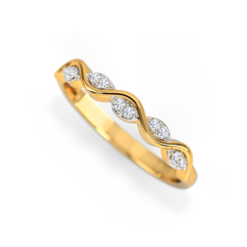 Isabella Wavy Diamond Band