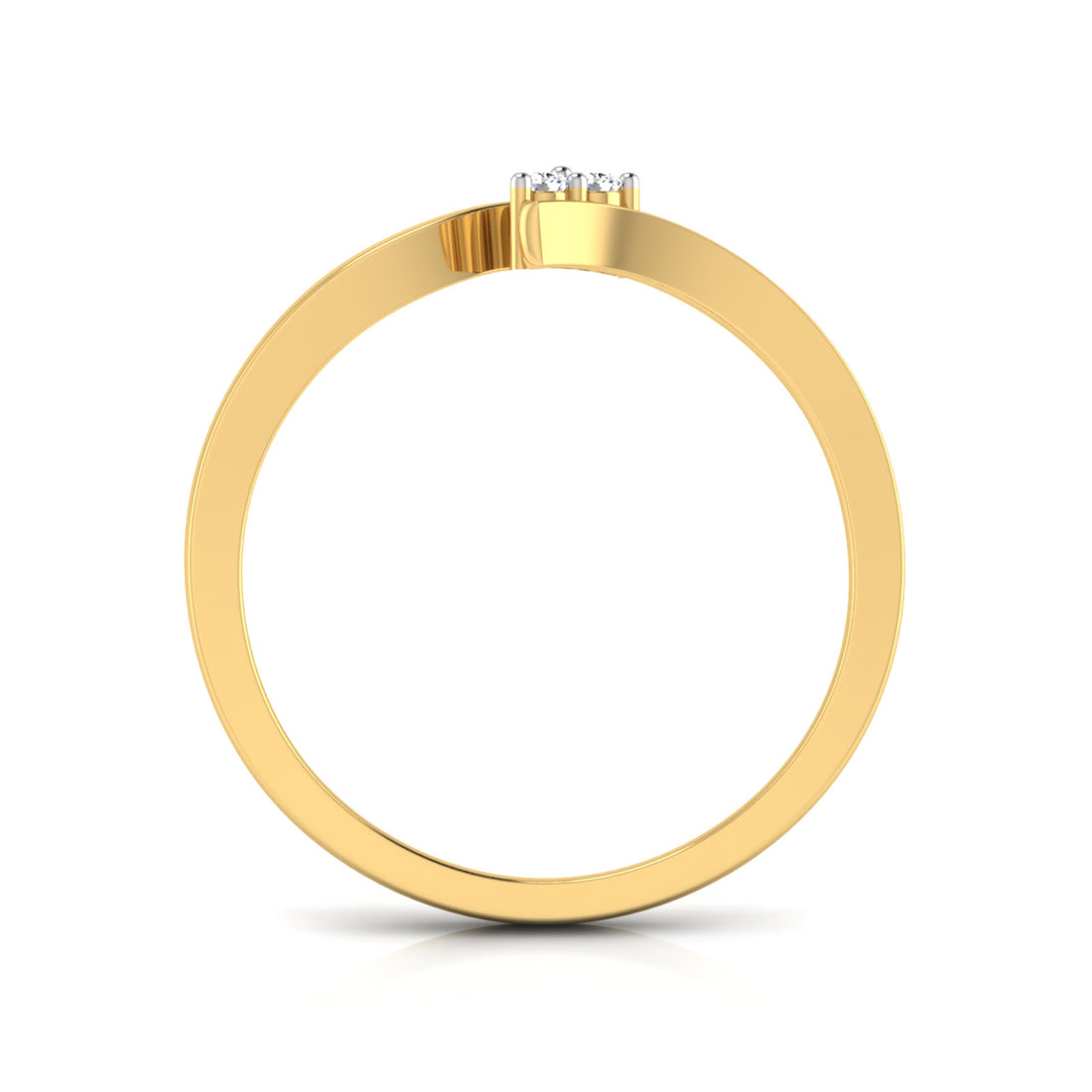 Triad Crossover Diamond Ring