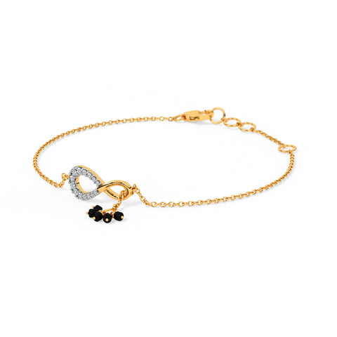 Love Infinity Diamond Mangalsutra Bracelet