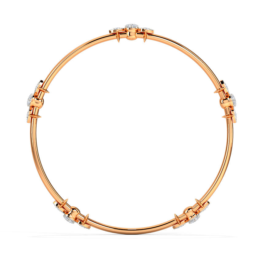 Round Geo Diamond Bangle