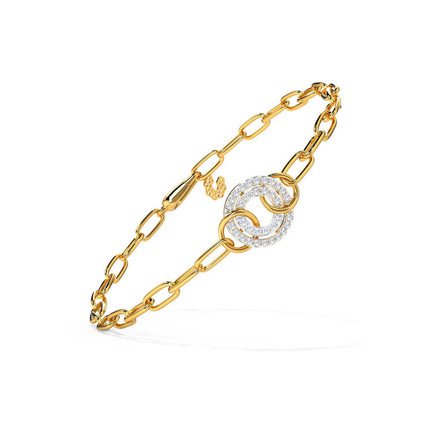 Entwined Links Diamond Bracelet