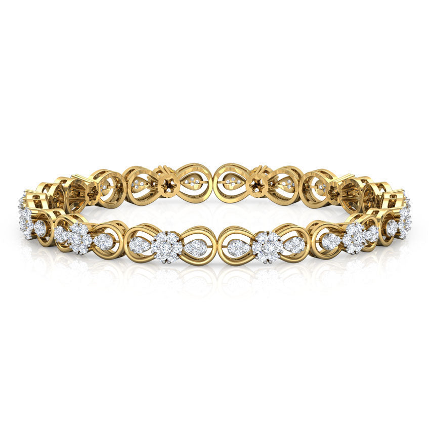 Mira Cluster Diamond Bangle