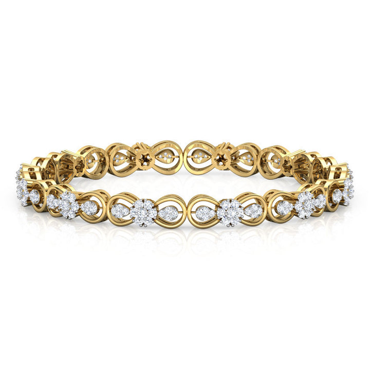 Mira Cluster Diamond Bangle