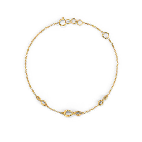 Infinity Multiwear Gold Bracelet