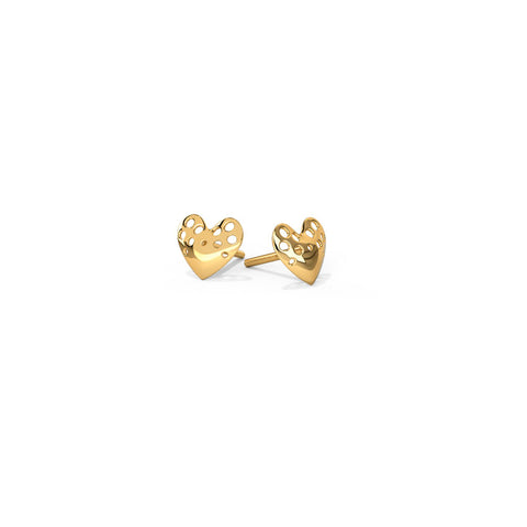 Amore Cutout Kids' Gold Earrings