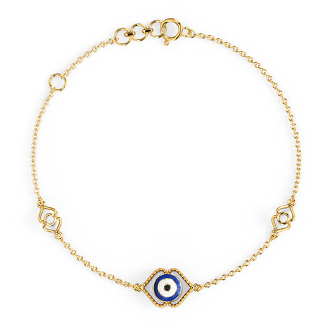 Chic Evil Eye Gold Bracelet