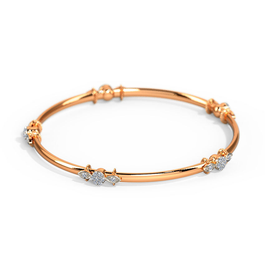 Round Geo Diamond Bangle