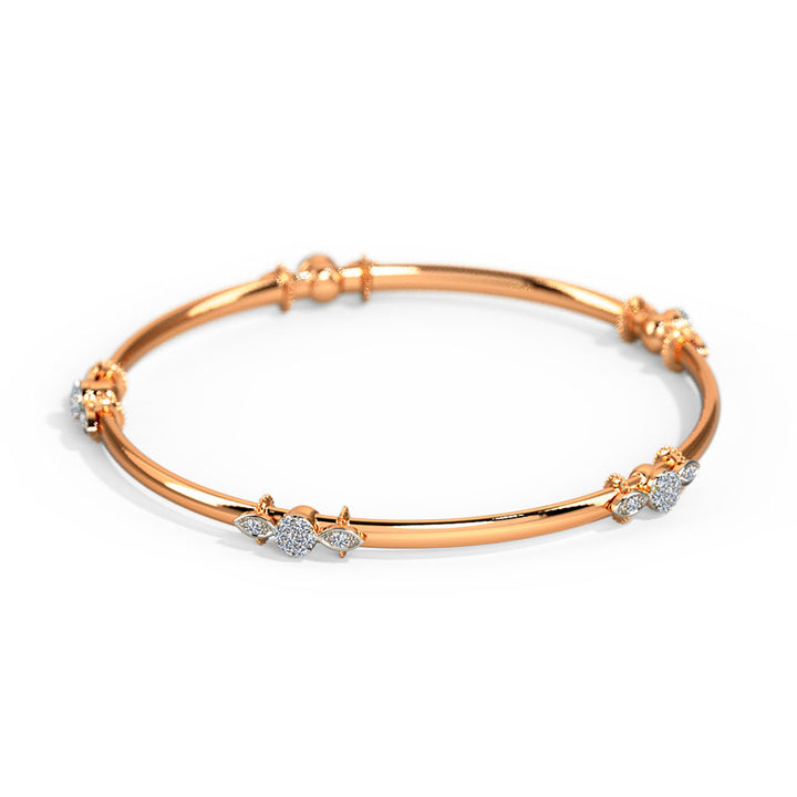 Round Geo Diamond Bangle