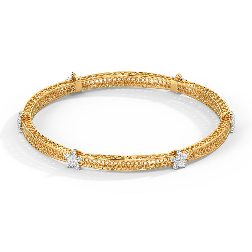 Blossom Mesh Diamond Bangle