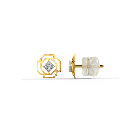 Lattice Diamond Multiwear Stud Earrings