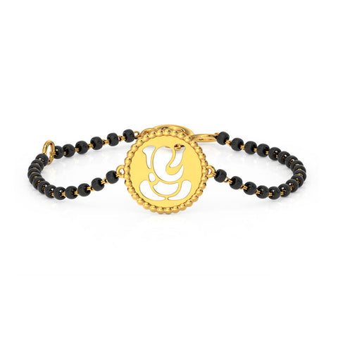 Ganesha Baby Nazaria Gold Bracelet Set of 2