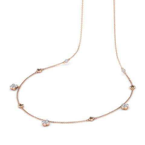 Floret Fine Line Diamond Necklace