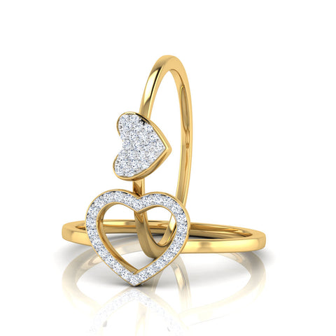 Tyra Heart Ripple 3 in 1 Diamond Ring