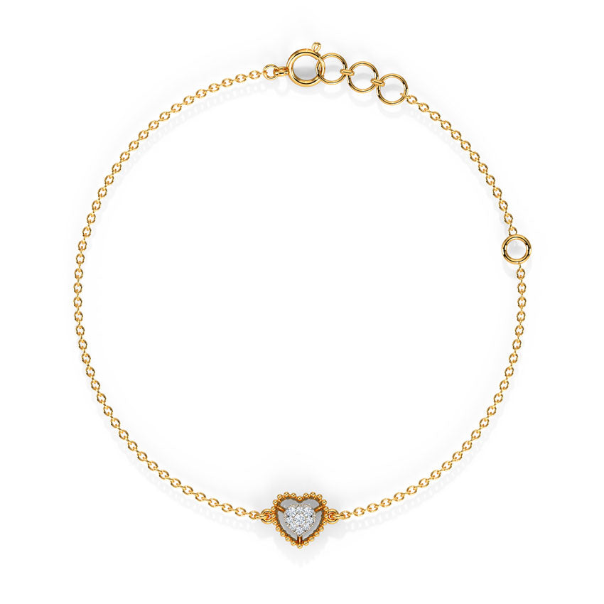 Classic Shining Heart Diamond Bracelet