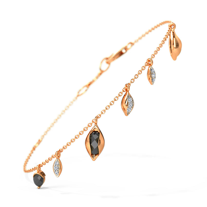 Hanging Buds Gemstone Chain Bracelet