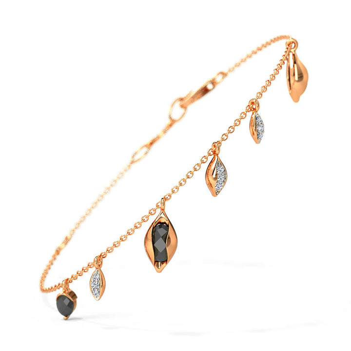 Hanging Buds Gemstone Chain Bracelet