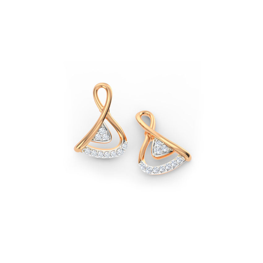 Simply Knot Diamond Stud Earrings