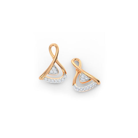 Simply Knot Diamond Stud Earrings