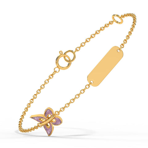 Flutter Personalised Kids' Gold Bracelet