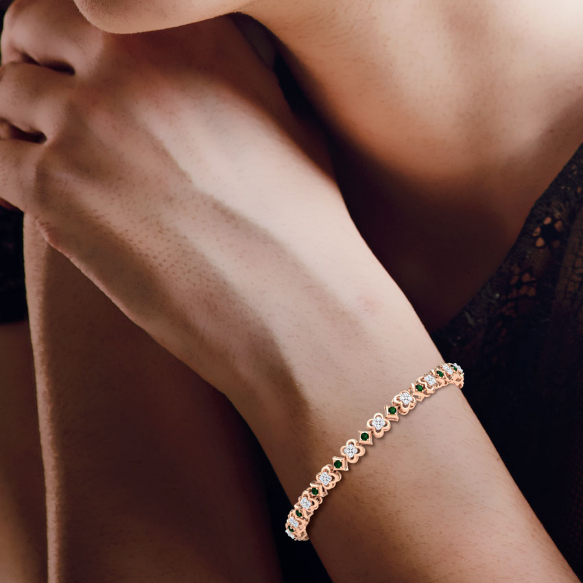 Radiant Floret Diamond Tennis Bracelet