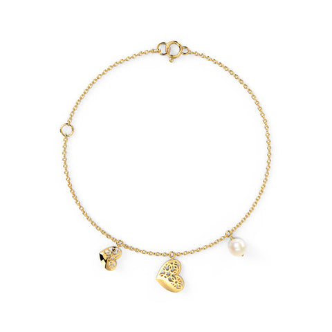 Evans Cutout Pearl Bracelet