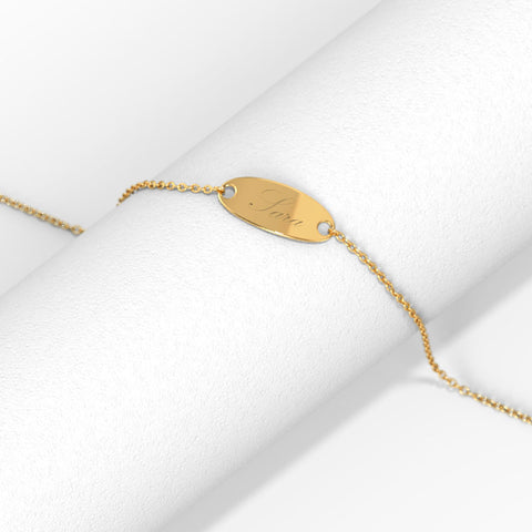 Carola Engrave Baby Gold Bracelet